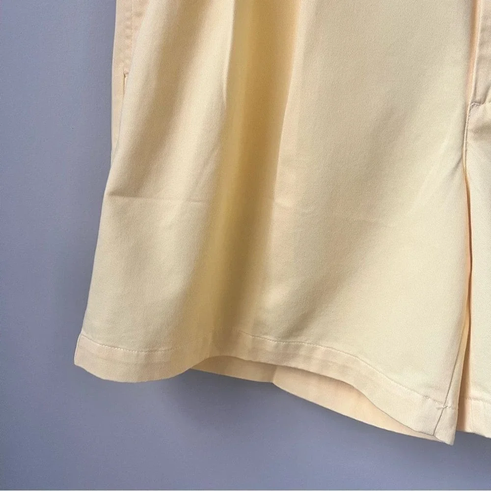 Lands' End Shorts Men's 35 Yellow Pleated 100% Cotton Golf NWOT Preppy Chino